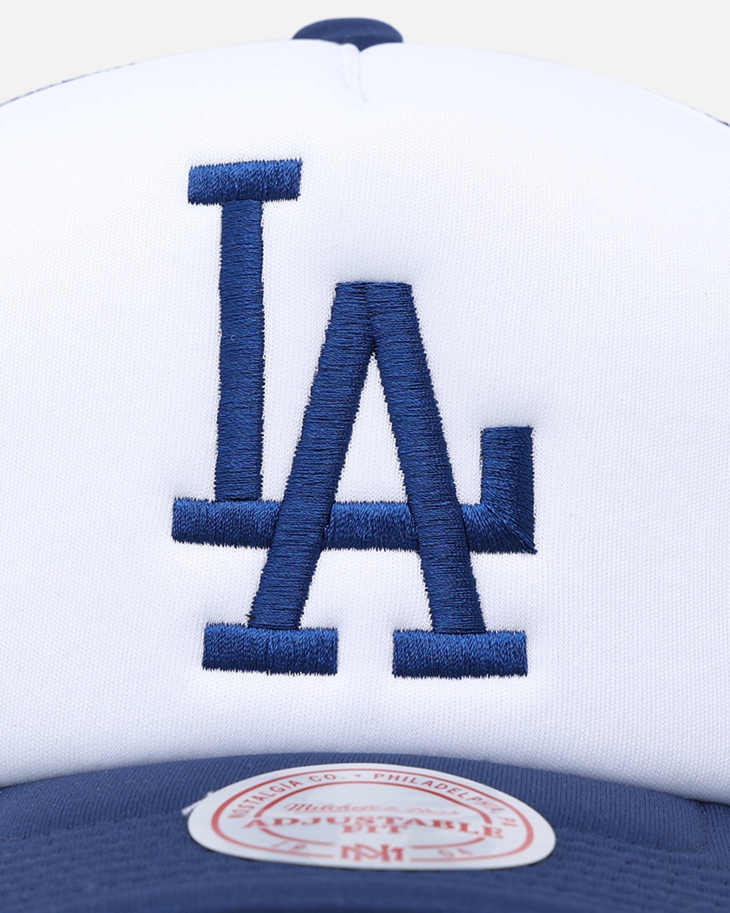 Mitchell & Ness Los Angeles Dodgers Logo Foam Trucker Snapback Blue/White