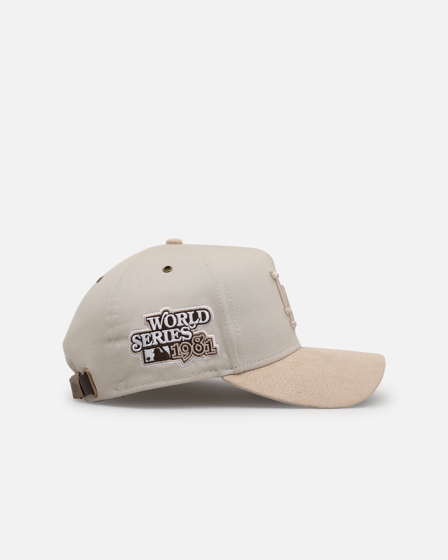 New Era Los Angeles Dodgers 'Cream Suede' 9FORTY A-Frame Strapback Stone/Oatmilk