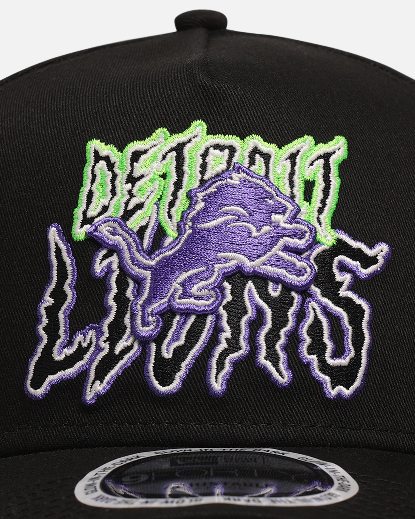 New Era Detroit Lions 'Spooky Script' 9FORTY A-Frame Snapback Black/Green/Purple