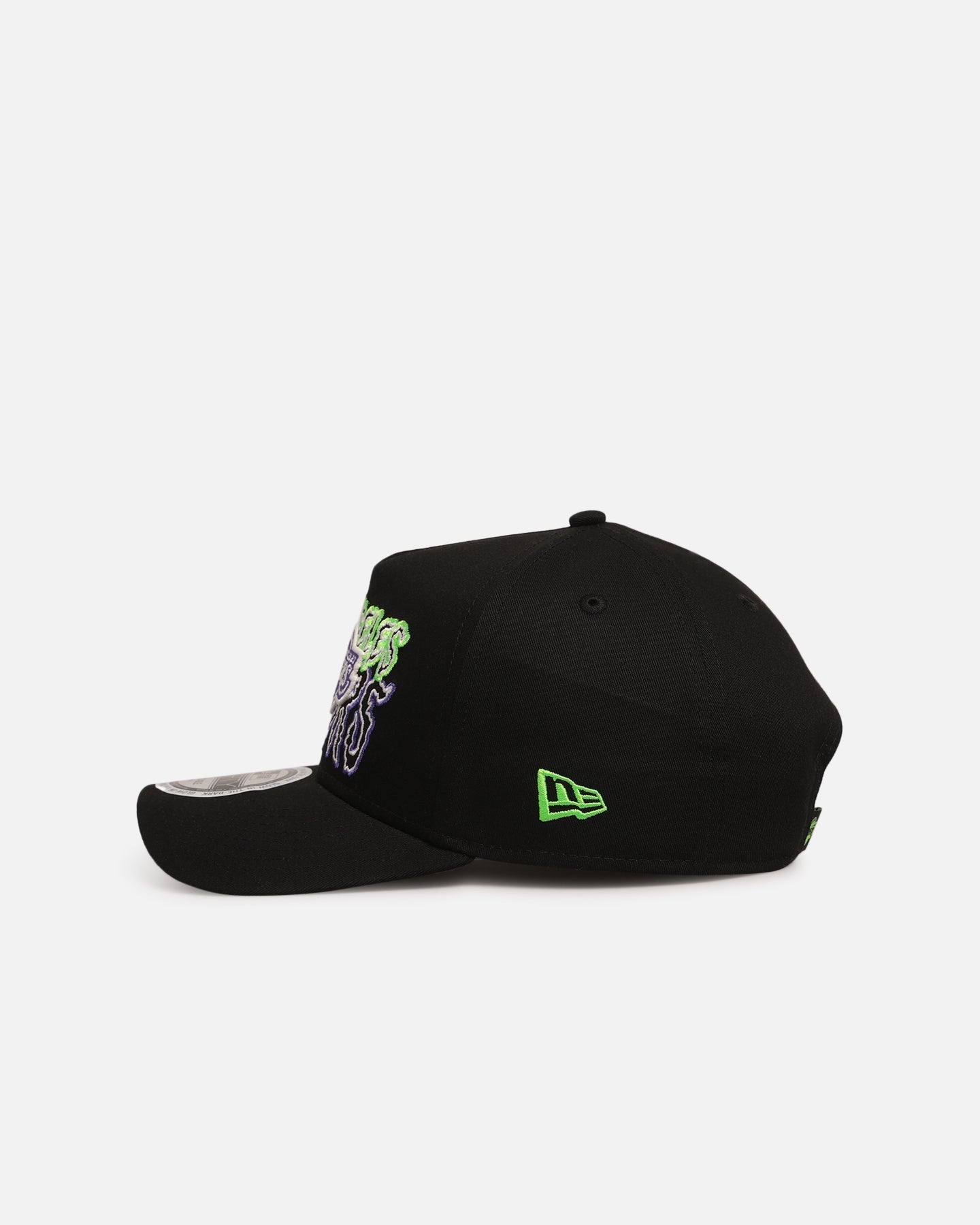New Era Los Angeles Lakers 'Spooky Script' 9FORTY A-Frame Snapback Black/Green/Purple