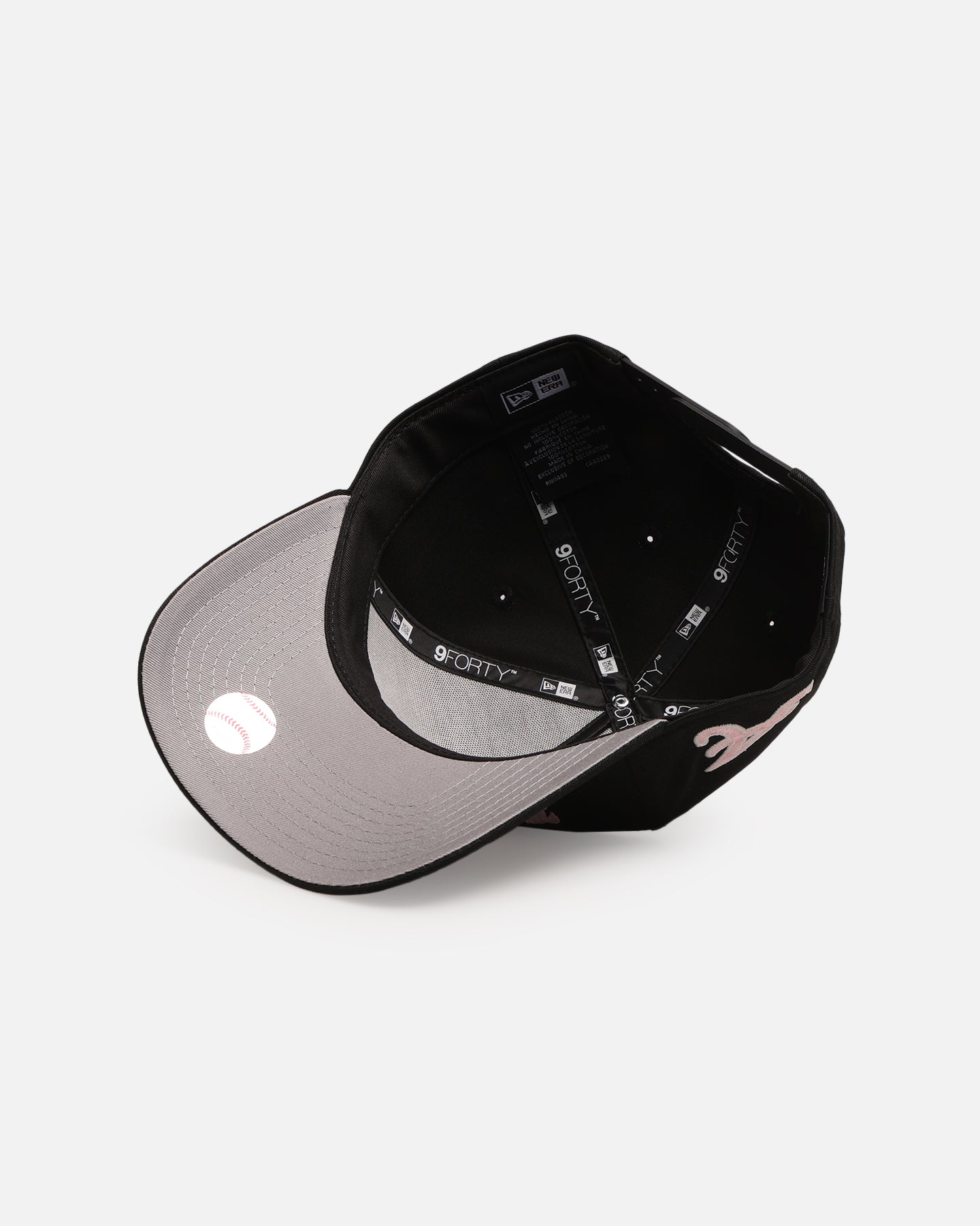 New Era Atlanta Braves 'Drip Glow Script' 9FORTY A-Frame Snapback Black/Pink