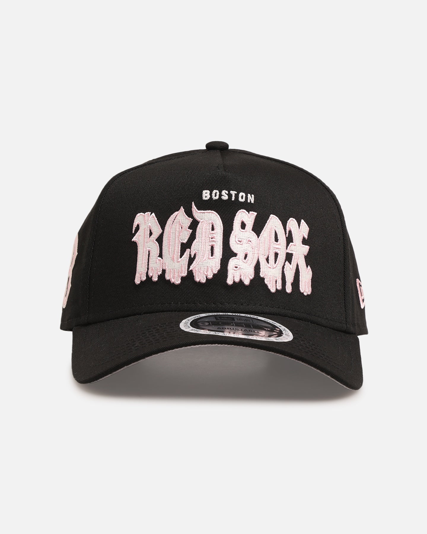 New Era Boston Red Sox 'Drip Glow Script' 9FORTY A-Frame Snapback Black/Pink