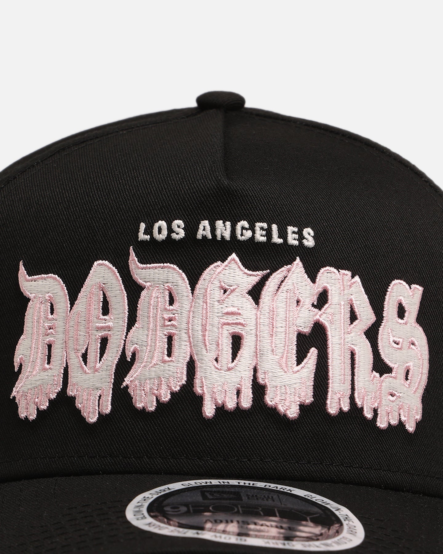 New Era Los Angeles Dodgers 'Drip Glow Script' 9FORTY A-Frame Snapback Black/Pink