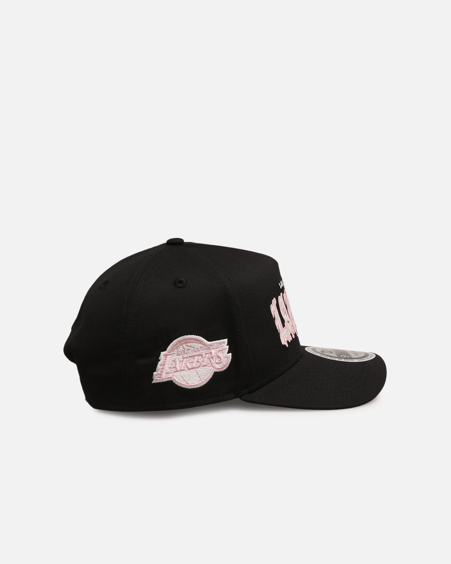 New Era Los Angeles Lakers 'Drip Glow Script' 9FORTY A-Frame Snapback Black/Pink