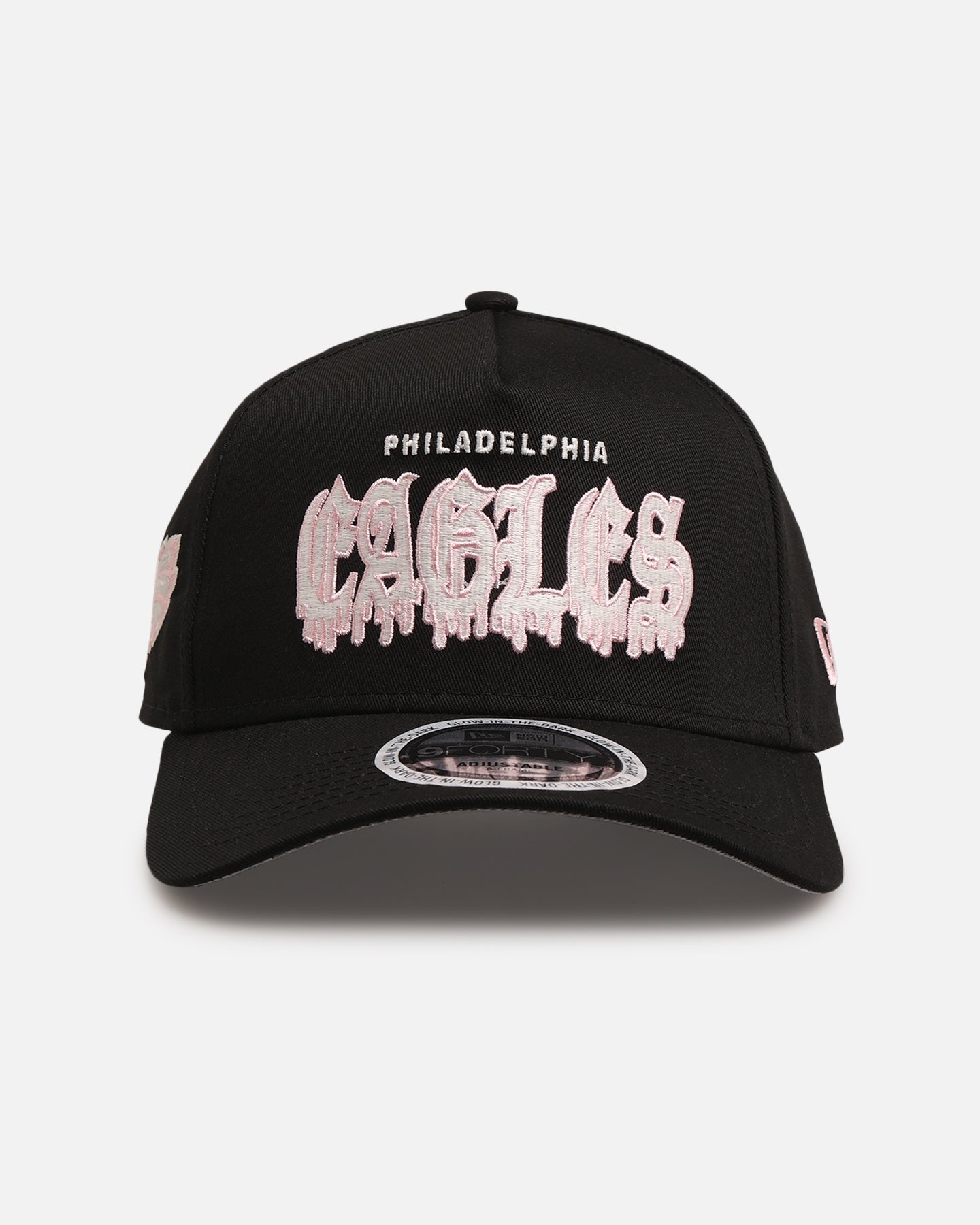 New Era Philadelphia Eagles 'Drip Glow Script' 9FORTY A-Frame Snapback Black/Pink