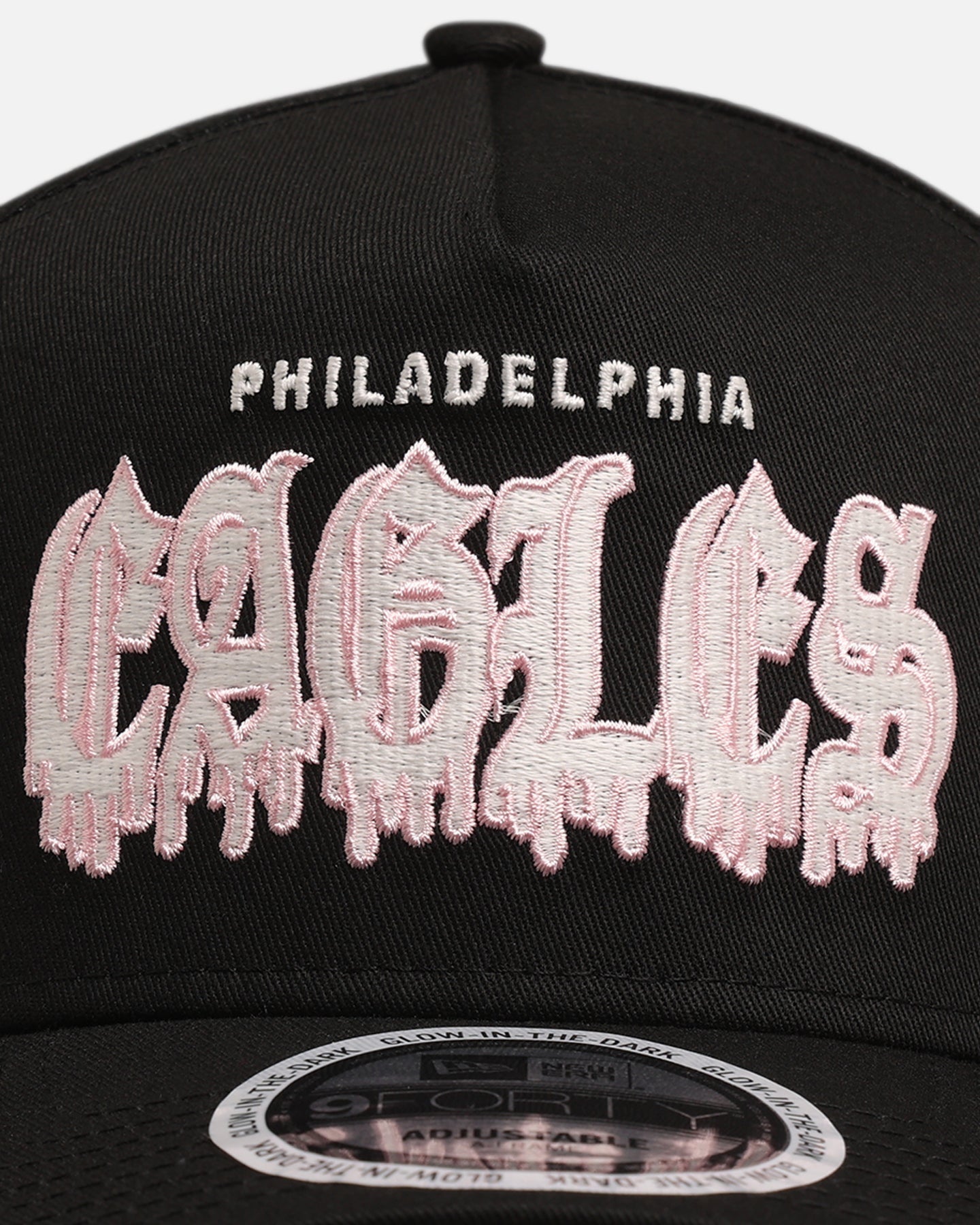 New Era Philadelphia Eagles 'Drip Glow Script' 9FORTY A-Frame Snapback Black/Pink