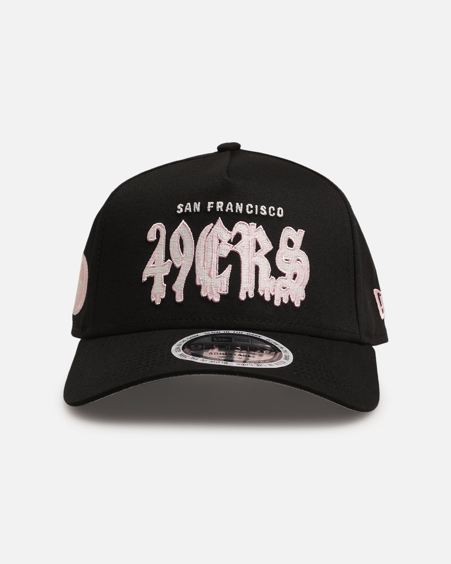 New Era San Francisco 49ers 'Drip Glow Script' 9FORTY A-Frame Snapback Black/Pink