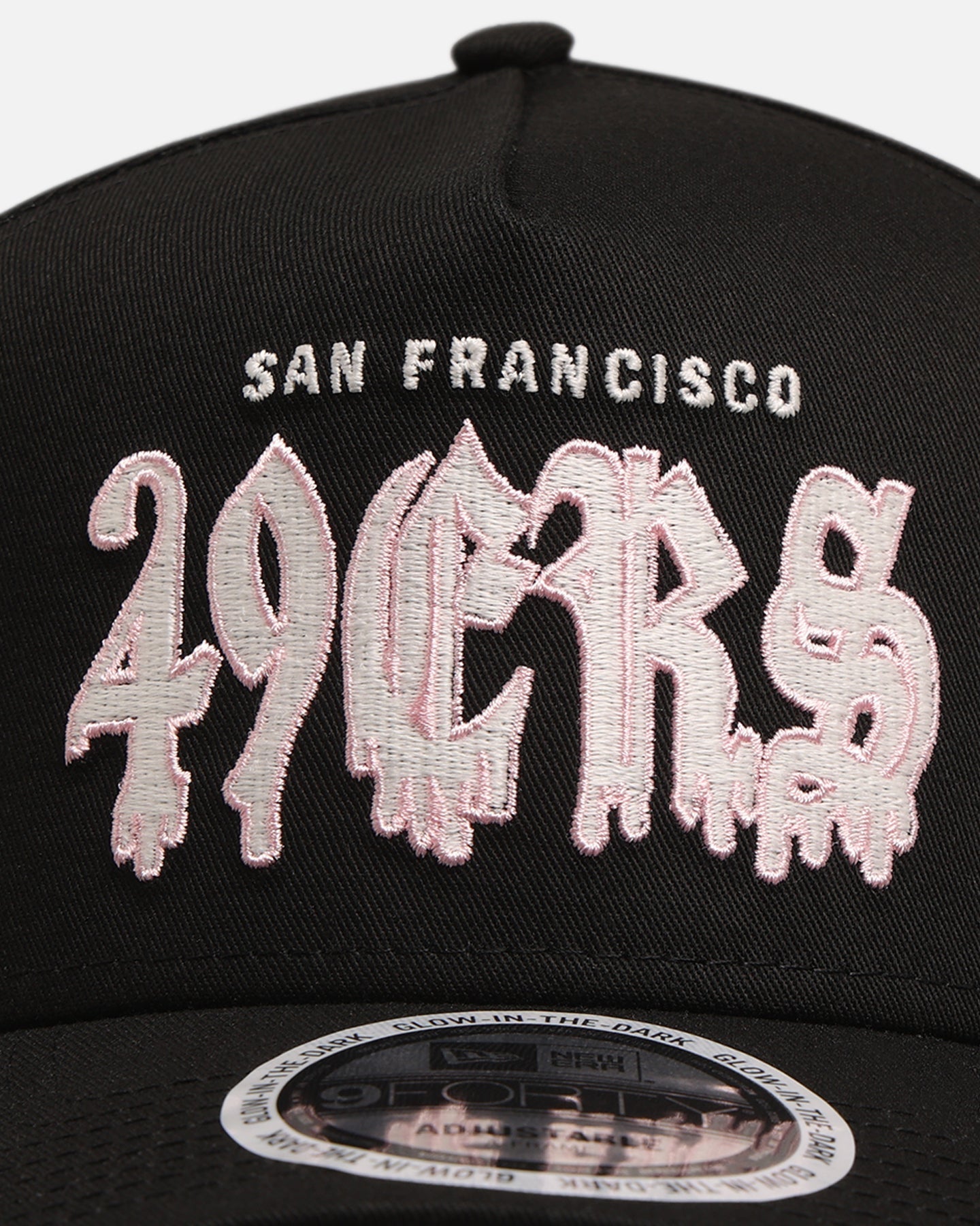 New Era San Francisco 49ers 'Drip Glow Script' 9FORTY A-Frame Snapback Black/Pink