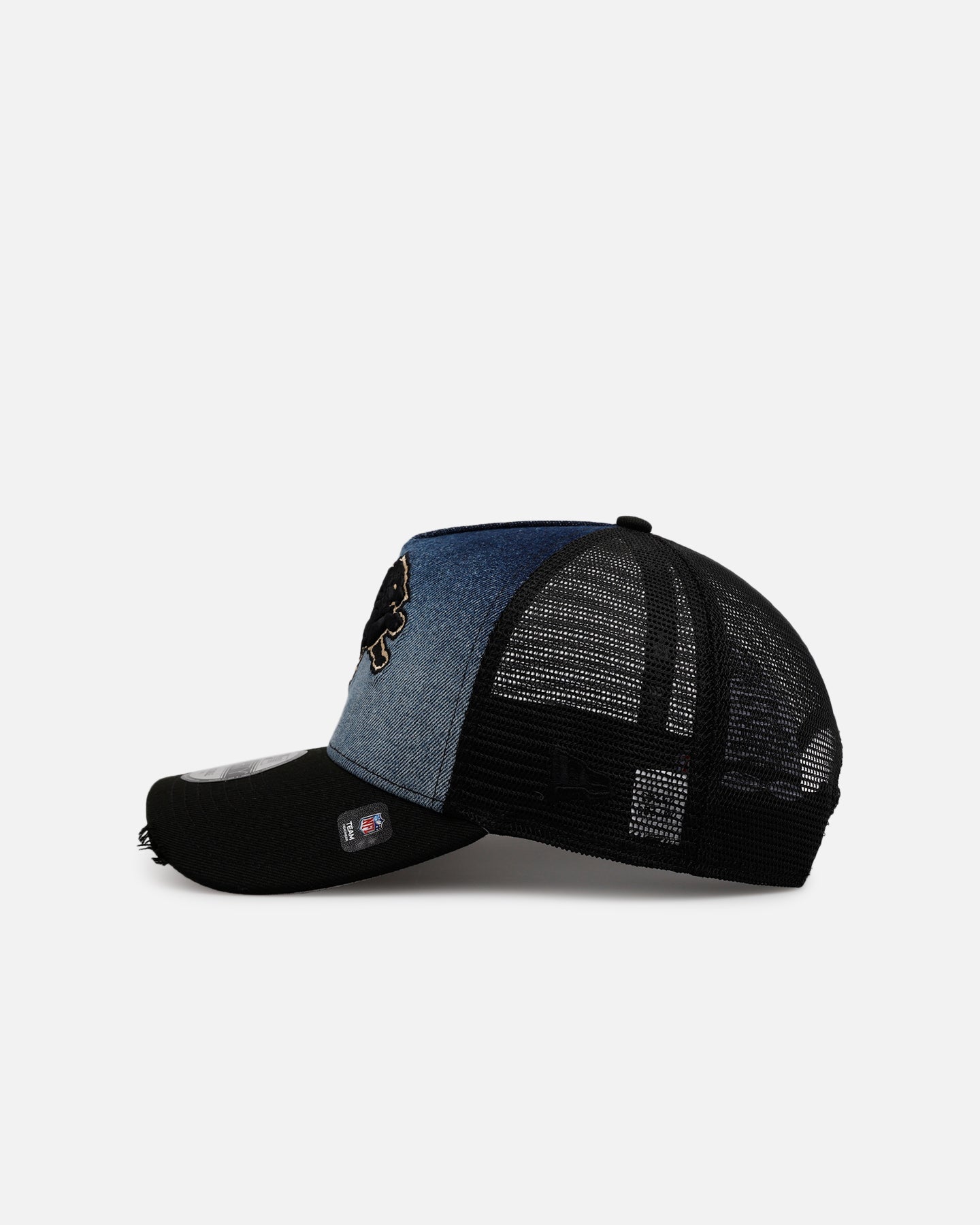 New Era Detroit Lions 'Bleach' 9FORTY A-Frame Trucker Snapback Denim