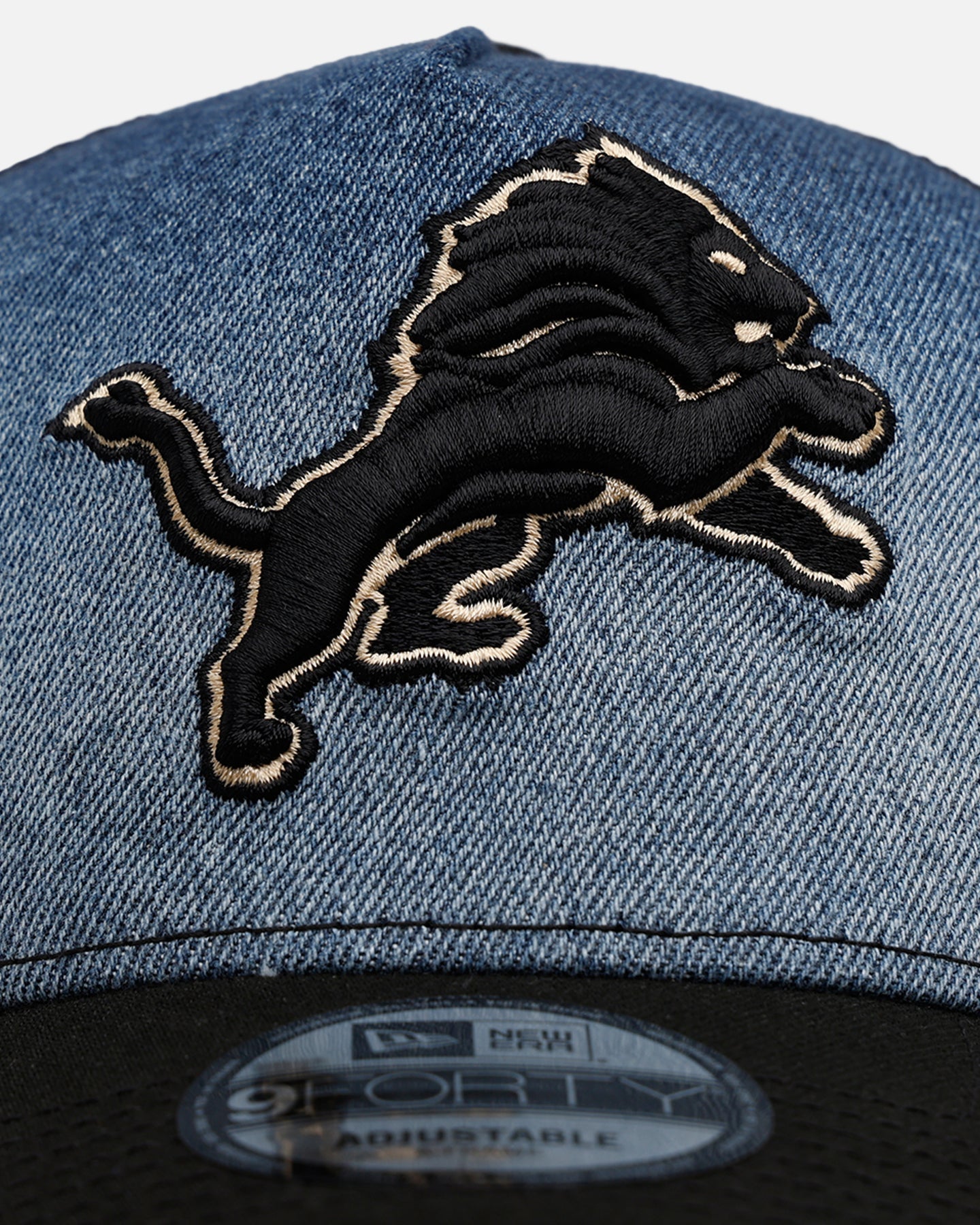 New Era Detroit Lions 'Bleach' 9FORTY A-Frame Trucker Snapback Denim
