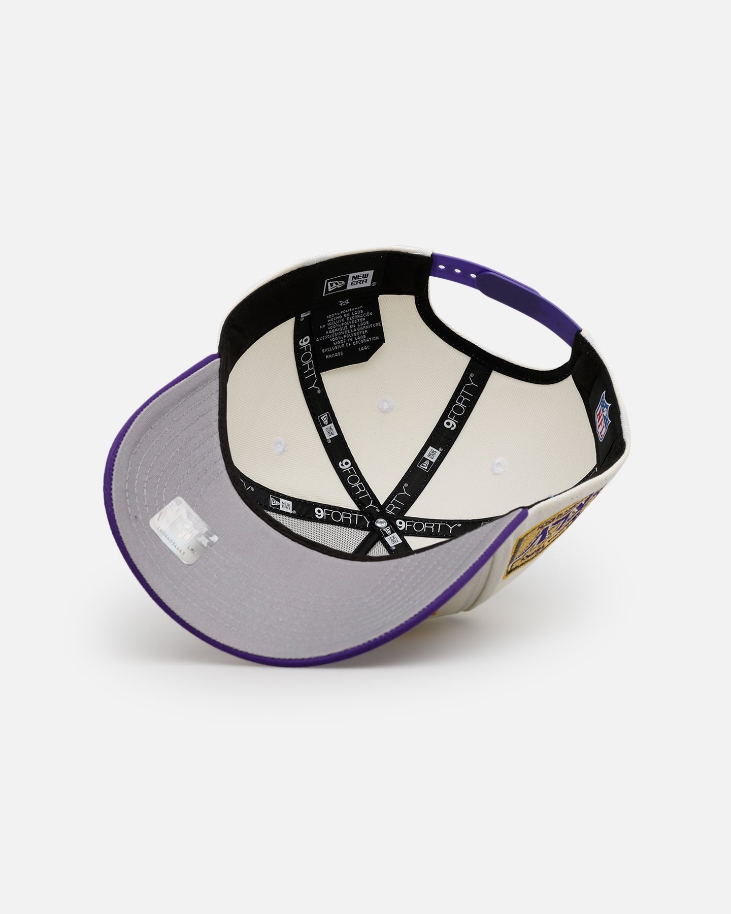 New Era Minnesota Vikings 'Chrome Metallic Wordmark' 9FORTY A-Frame Snapback Chrome