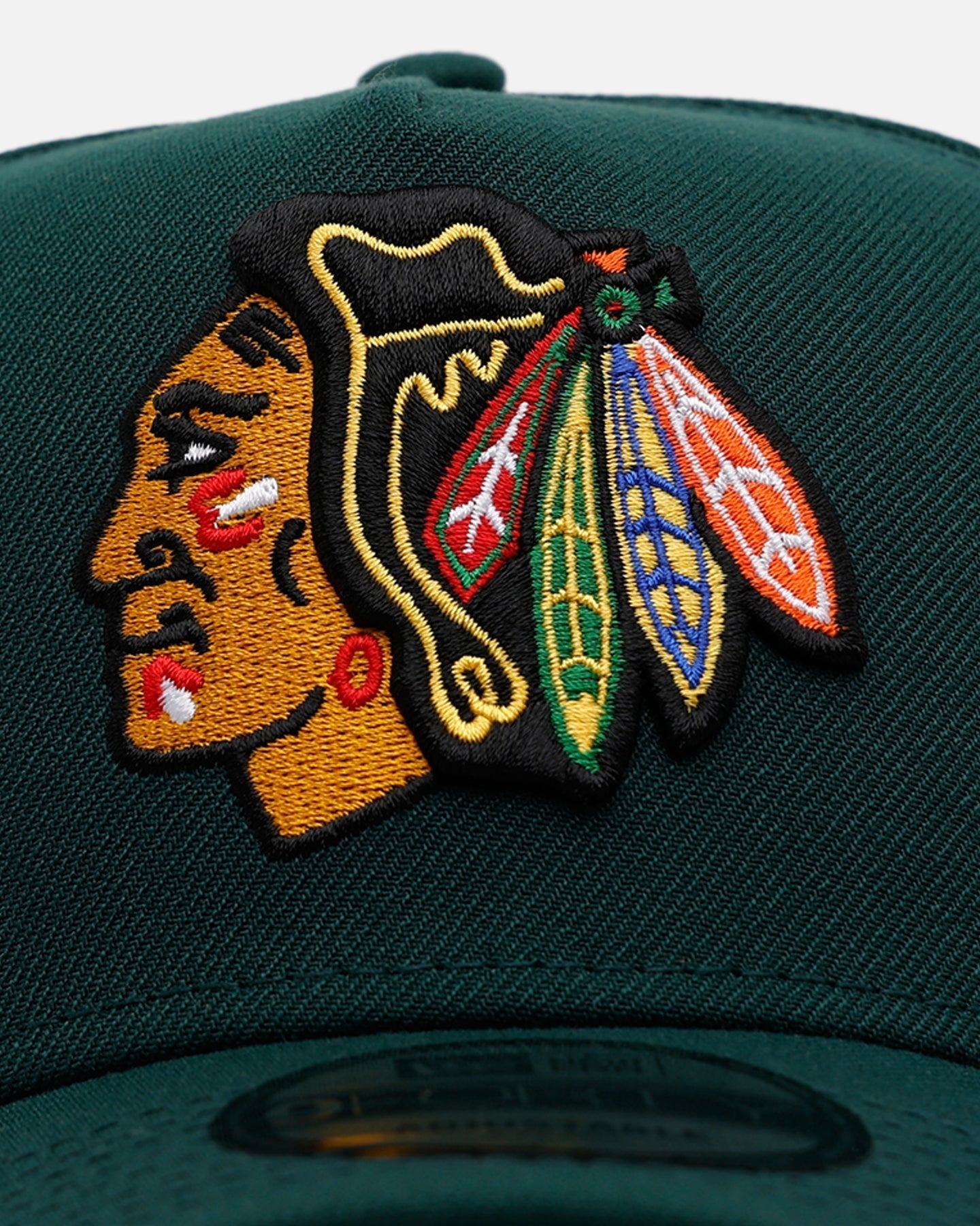 New Era Chicago Blackhawks 'Evergreen' 9FORTY A-Frame Snapback Dark Green