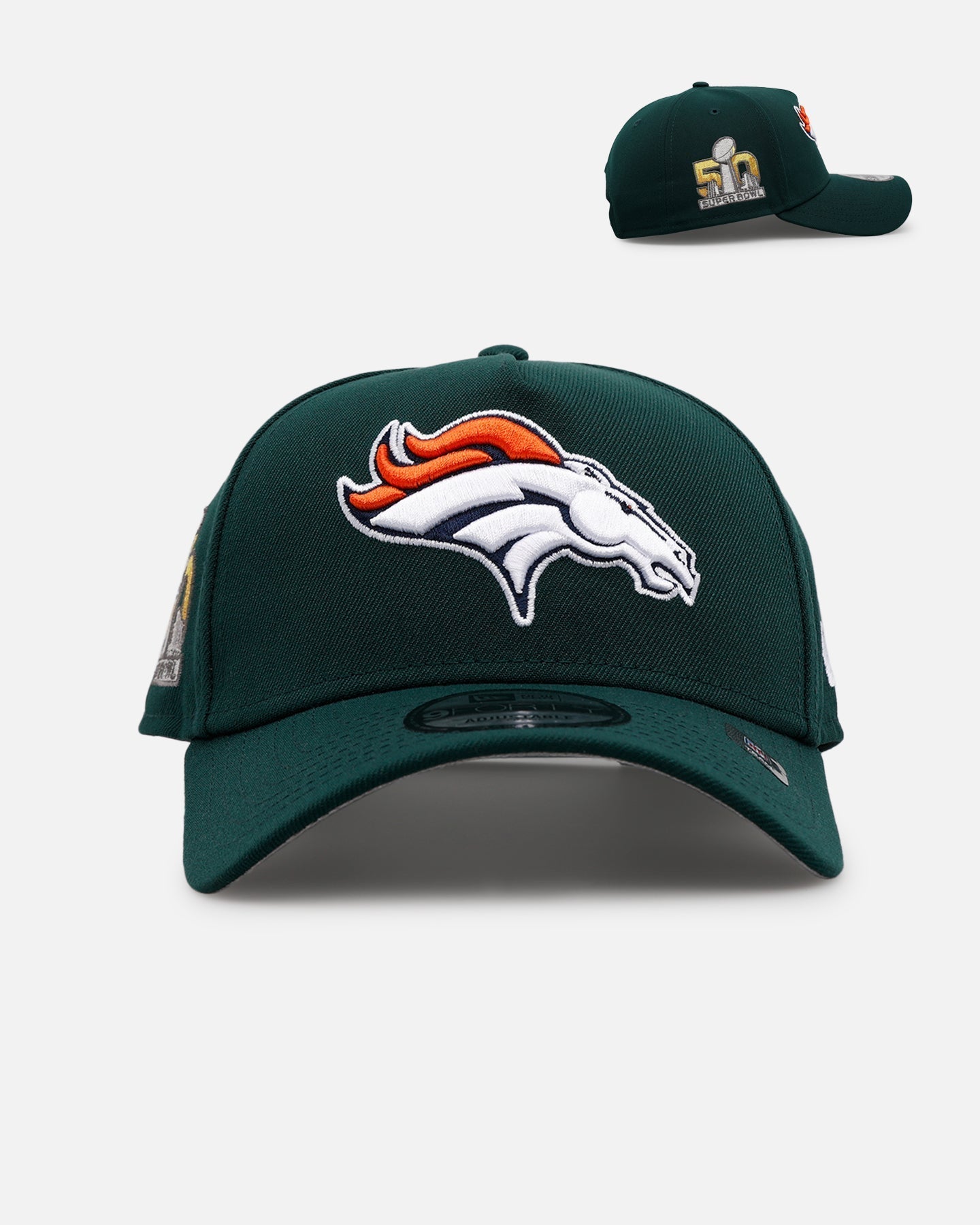 New Era Denver Broncos 'Evergreen' 9FORTY A-Frame Snapback Dark Green