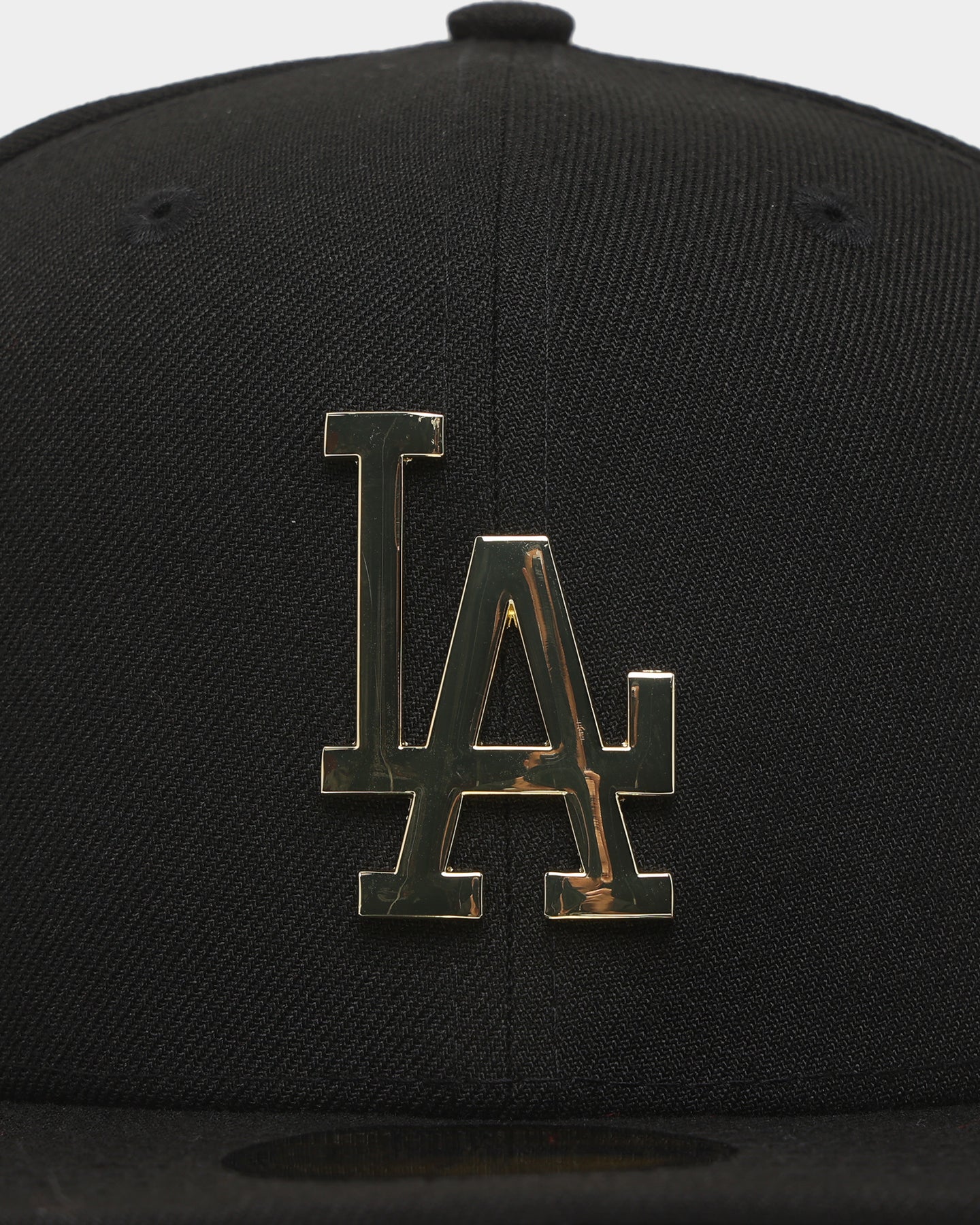New Era Los Angeles Dodgers 'Metal Badge' 59FIFTY Fitted Black/Gold Metal
