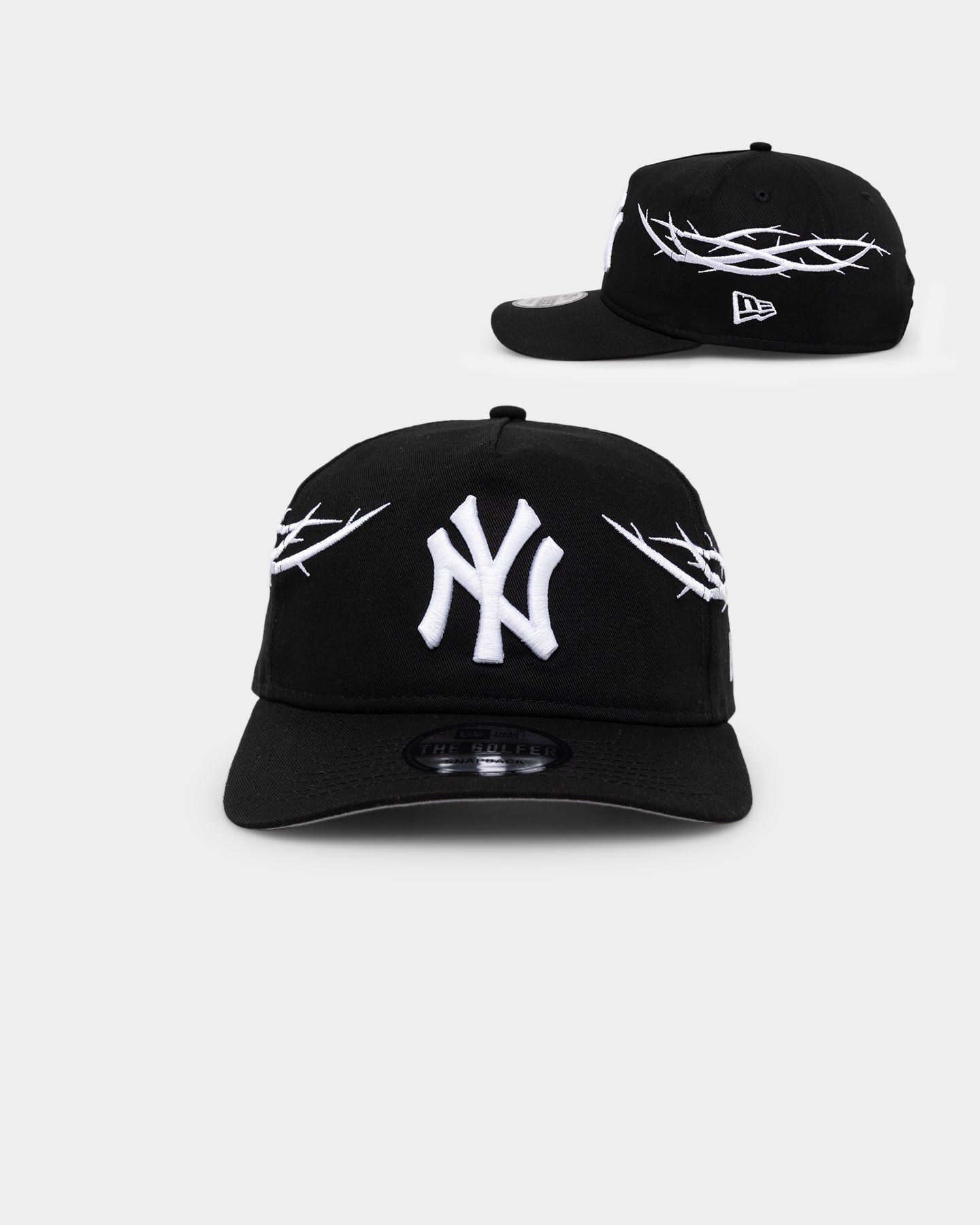 New Era New York Yankees 'Twisted Thorns' Golfer Pre-Curved Snapback Black