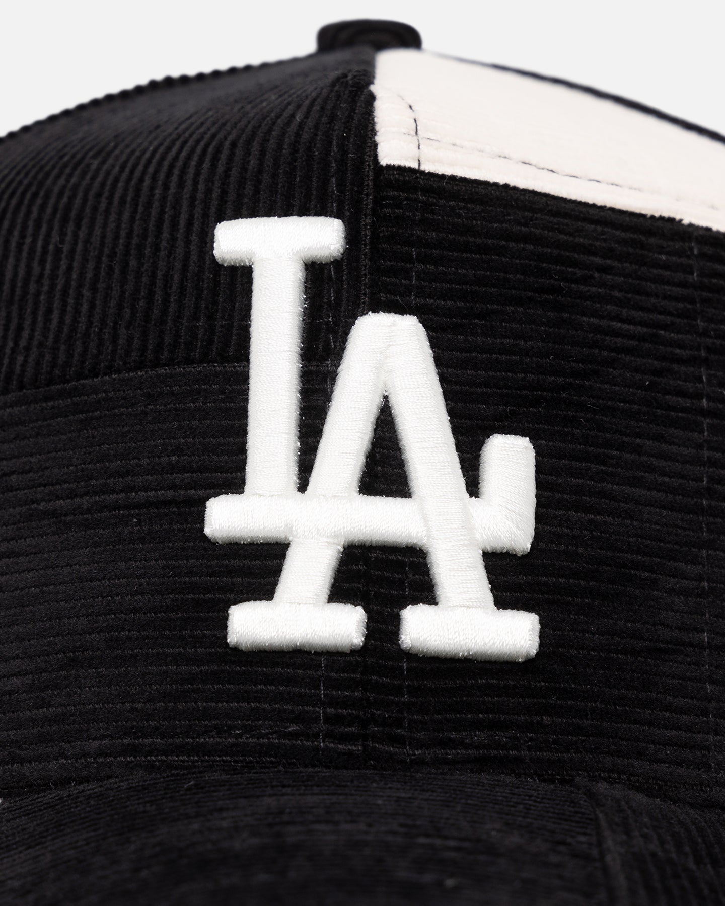 New Era Los Angeles Dodgers 'Patchwork Corduroy' 9FORTY A-Frame Snapback Black/Cream