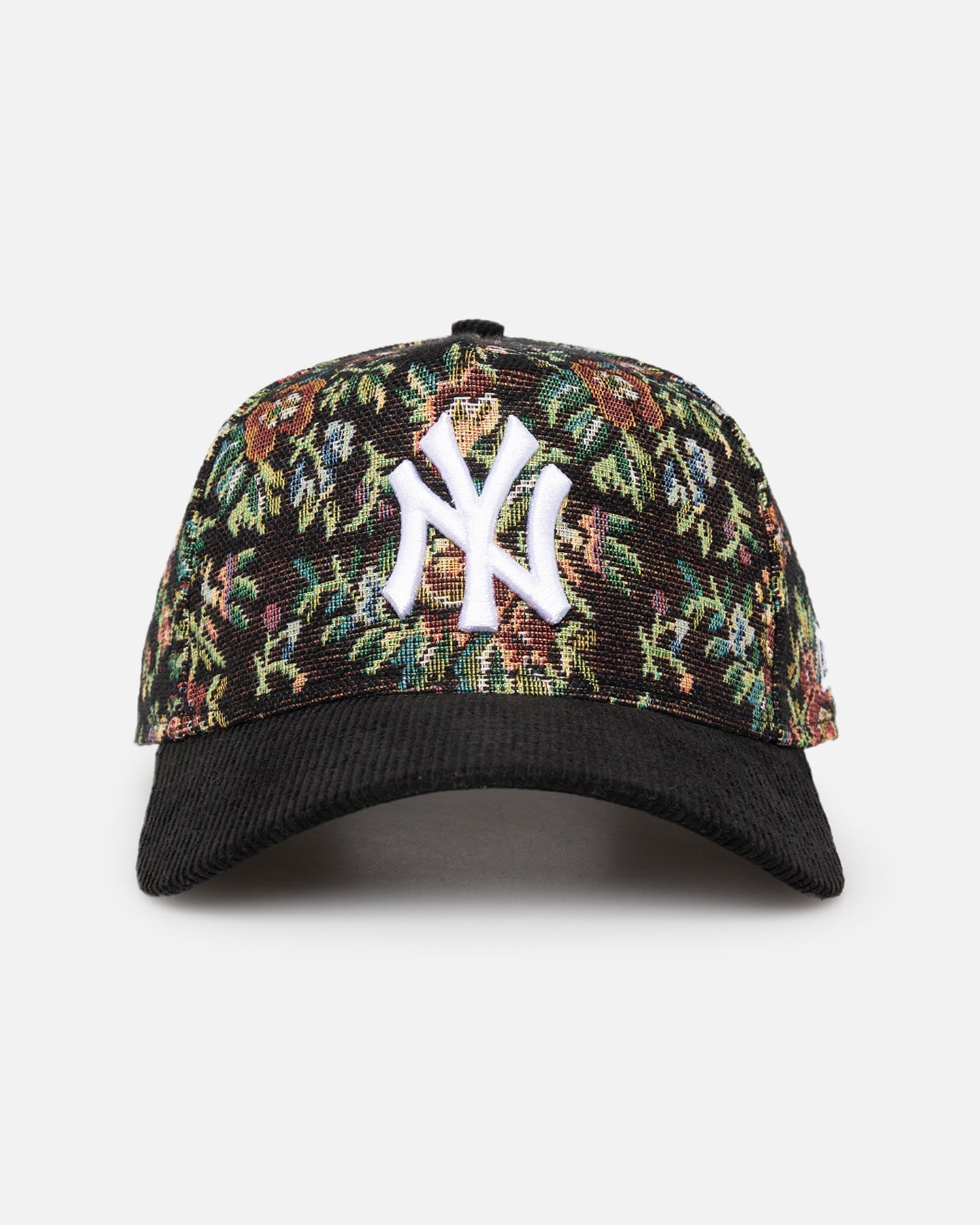 New Era New York Yankees 'Black Corduroy Floral Tapestry' 9FORTY A-Frame Snapback Tapestry/Black