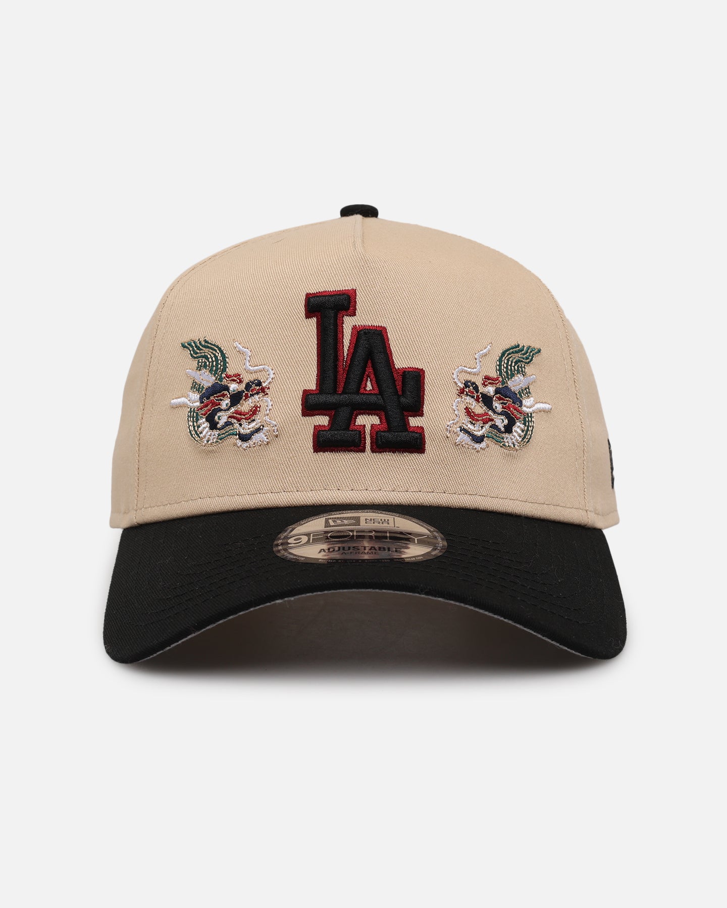 New Era Los Angeles Dodgers 'Dragon Collection 2.0' 9FORTY A-Frame Snapback Black/Oak