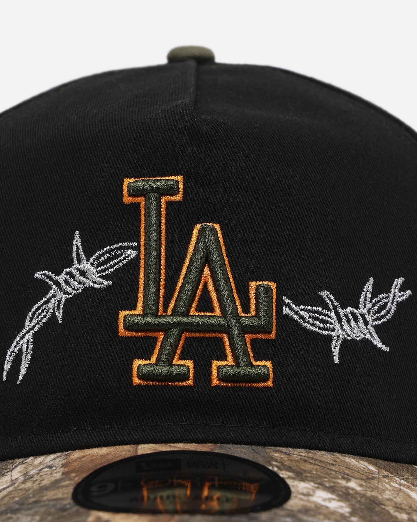 New Era Los Angeles Dodgers 'Realtree Grit 2.0' 9FORTY A-Frame Snapback Black/Green/Orange
