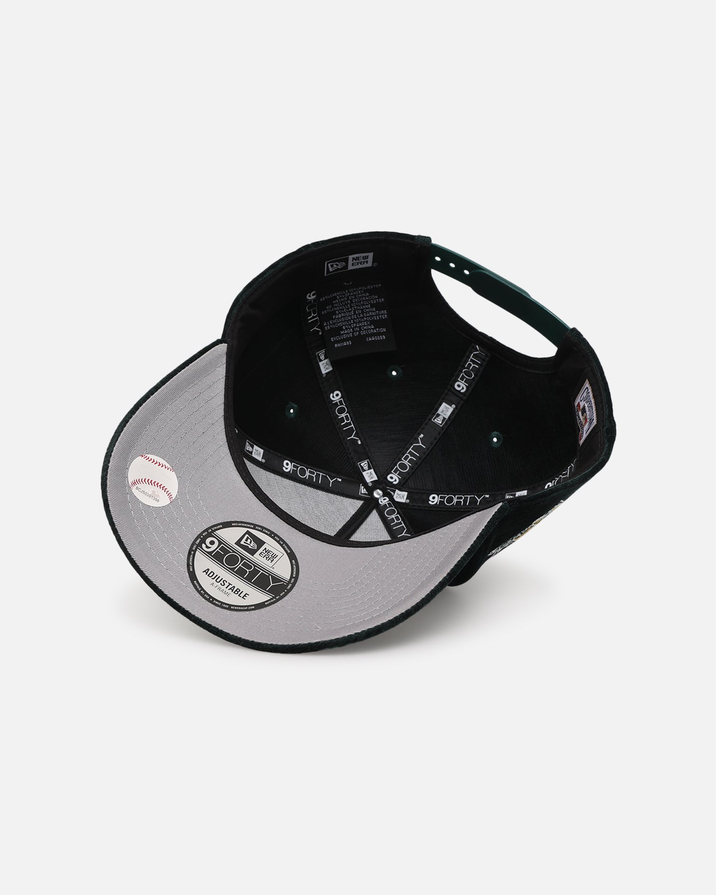 New Era Los Angeles Dodgers 'Plush Chenille' 9FORTY A-Frame Snapback Dark Green