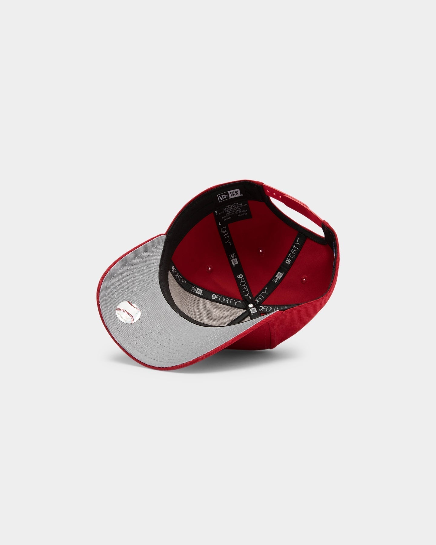 New Era New York Yankees 9FORTY A-Frame Grey Undervisor Snapback Red/Grey