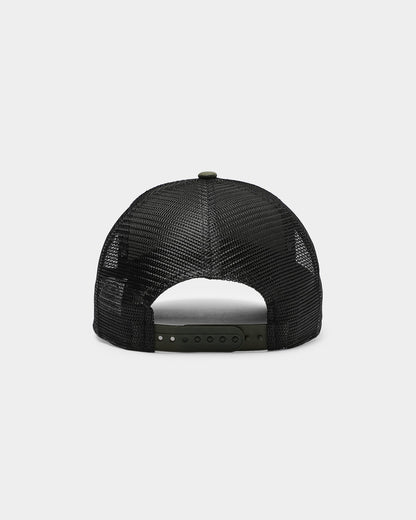 New Era Los Angeles Dodgers 9FORTY A-Frame Trucker Snapback Olive/Black