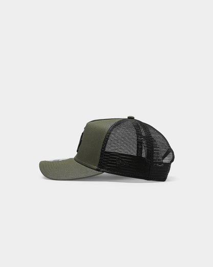 New Era Los Angeles Dodgers 9FORTY A-Frame Trucker Snapback Olive/Black