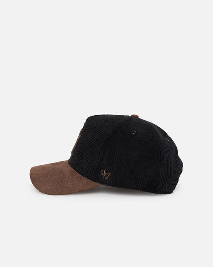 47 Brand New York Yankees 'Black Barren' 47 Offside DT Corduroy Snapback Black
