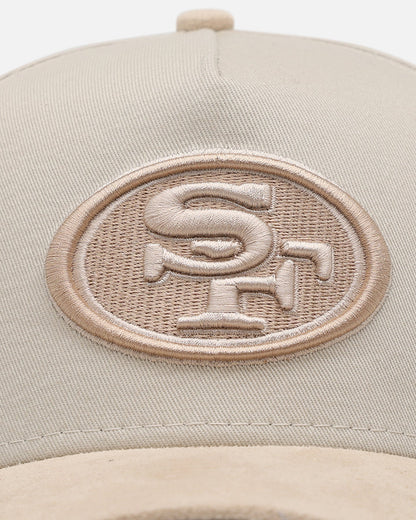 New Era San Francisco 49ers 'Cream Suede' 9FORTY A-Frame Strapback Stone/Oatmilk