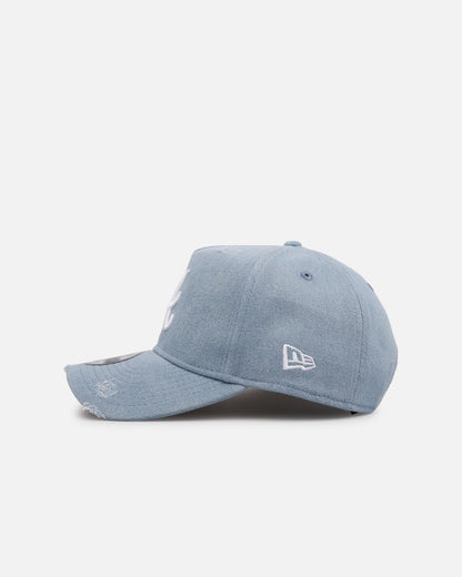 New Era Atlanta Braves 'Distressed Denim' 9FORTY A-Frame Snapback Light Wash Denim