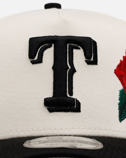 New Era Texas Rangers 'Chrome Black Roses' 9FORTY A-Frame Snapback Chrome/Black