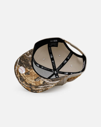 New Era Boston Red Sox 'Real Tree Stone' 9FORTY A-Frame Snapback Stone