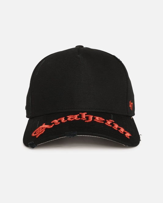 47 Brand Anaheim Ducks 'Destruct Gothic Visor' 47 Offside Strapback Black/Black