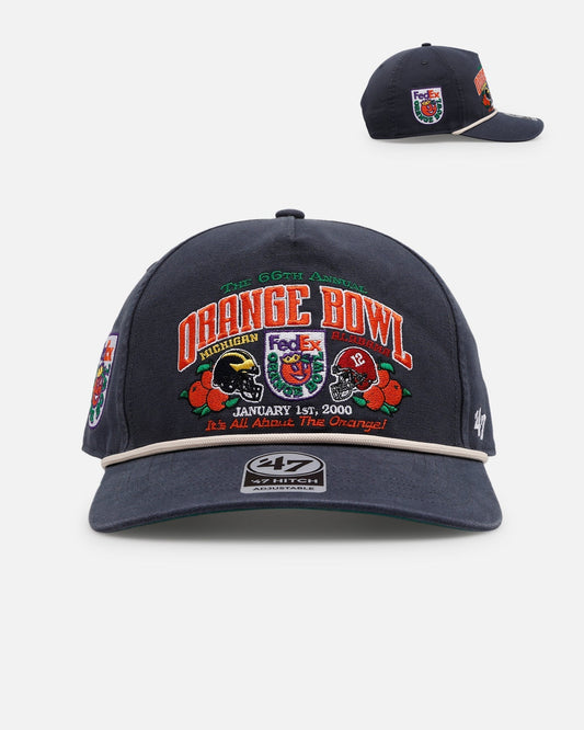 47 Brand Michigan Wolverines Vs. Alabama Crimson Tide 'Vintage Bowl Game 2.0' 2000 Orange Bowl Hitch Snapback Vintage Navy