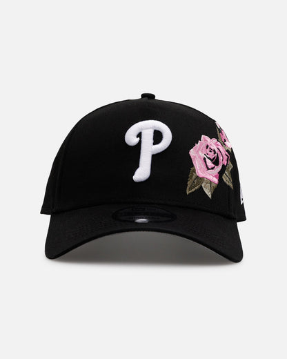 New Era Philadelphia Phillies 'Pink Rose Embroidery' 9FORTY A-Frame Snapback Black/Pink