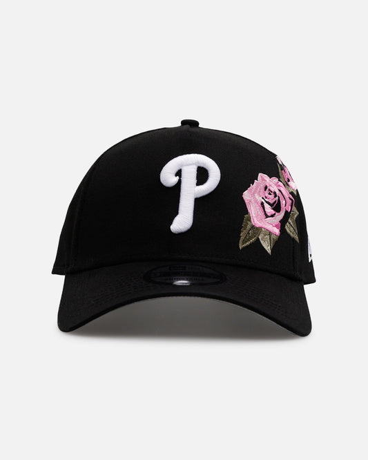 New Era Philadelphia Phillies 'Pink Rose Embroidery' 9FORTY A-Frame Snapback Black/Pink