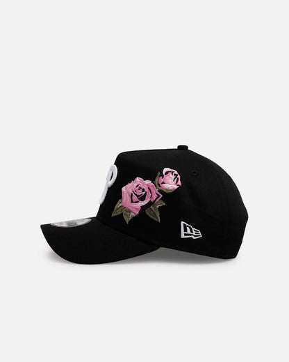 New Era Philadelphia Phillies 'Pink Rose Embroidery' 9FORTY A-Frame Snapback Black/Pink