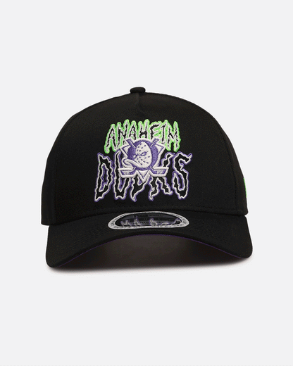 New Era Anaheim Ducks 'Spooky Script' 9FORTY A-Frame Snapback Black/Green/Purple
