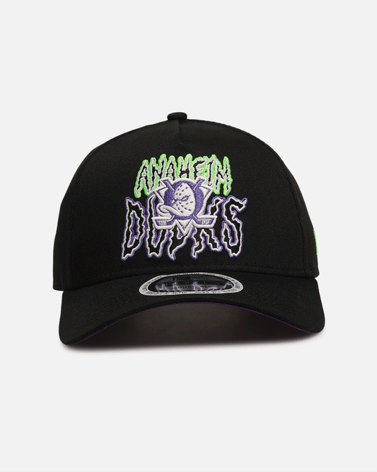 New Era Anaheim Ducks 'Spooky Script' 9FORTY A-Frame Snapback Black/Green/Purple