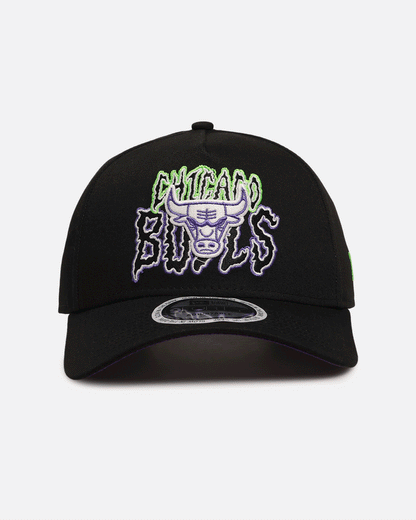 New Era Chicago Bulls 'Spooky Script' 9FORTY A-Frame Snapback Black/Green/Purple