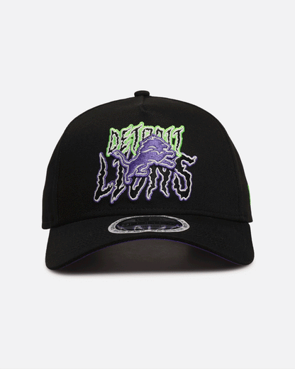 New Era Detroit Lions 'Spooky Script' 9FORTY A-Frame Snapback Black/Green/Purple