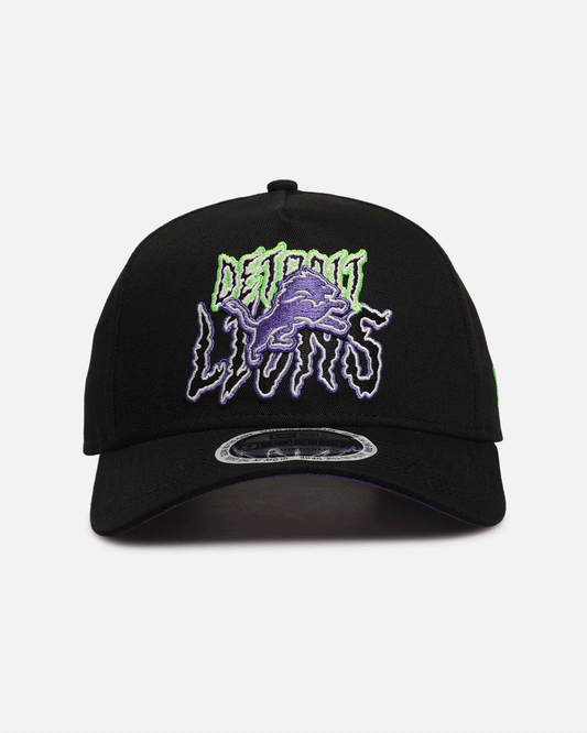 New Era Detroit Lions 'Spooky Script' 9FORTY A-Frame Snapback Black/Green/Purple