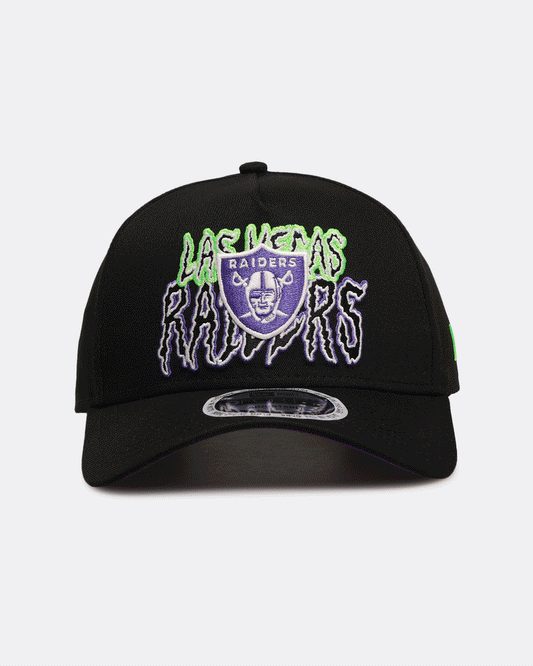 New Era Las Vegas Raiders 'Spooky Script' 9FORTY A-Frame Snapback Black/Green/Purple