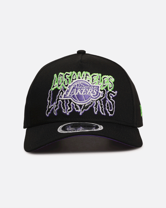 New Era Los Angeles Lakers 'Spooky Script' 9FORTY A-Frame Snapback Black/Green/Purple
