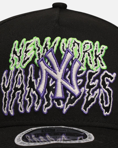 New Era New York Yankees 'Spooky Script' 9FORTY A-Frame Snapback Black/Green/Purple