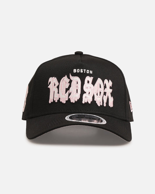 New Era Boston Red Sox 'Drip Glow Script' 9FORTY A-Frame Snapback Black/Pink