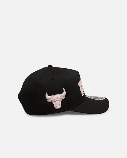 New Era Chicago Bulls 'Drip Glow Script' 9FORTY A-Frame Snapback Black/Pink