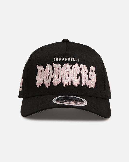 New Era Los Angeles Dodgers 'Drip Glow Script' 9FORTY A-Frame Snapback Black/Pink