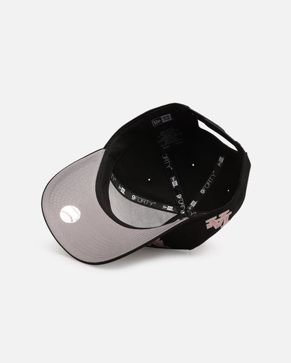 New Era Los Angeles Dodgers 'Drip Glow Script' 9FORTY A-Frame Snapback Black/Pink
