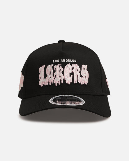 New Era Los Angeles Lakers 'Drip Glow Script' 9FORTY A-Frame Snapback Black/Pink